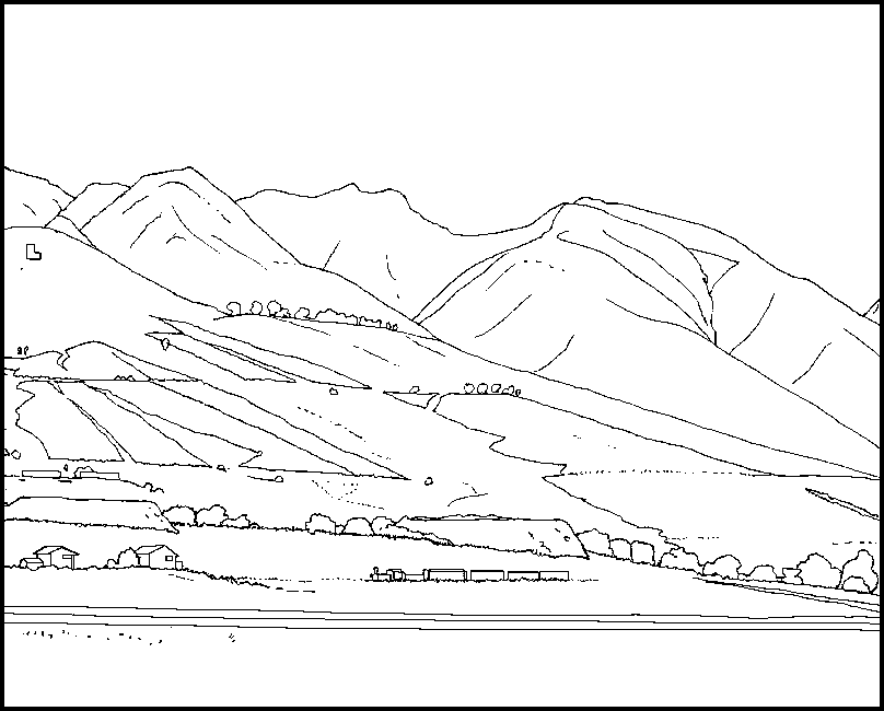 Download Mountain Pictures: Mountains Coloring Page
