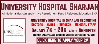 University Hospital Sharjah Careers Announced Opportunities