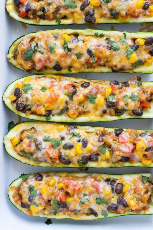 How to make Mexican Zucchini Burrito Boats