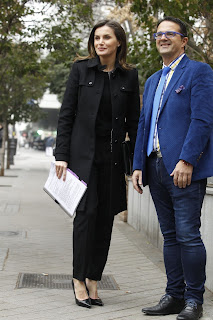 Queen Letizia of Spain At Chic Street Style In Madrid