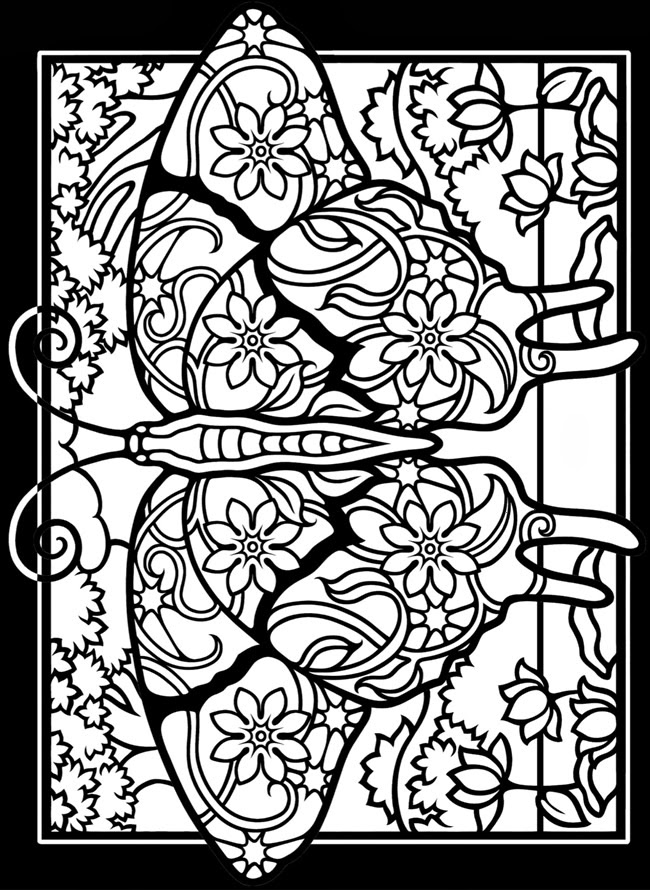 Download EXPOSE HOMELESSNESS: FANCY STAINED GLASS WINDOW BUTTERFLY - COLORING PAGE FOR OUR HOMELESS ...