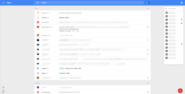 Google está testando o nova interface do Gmail