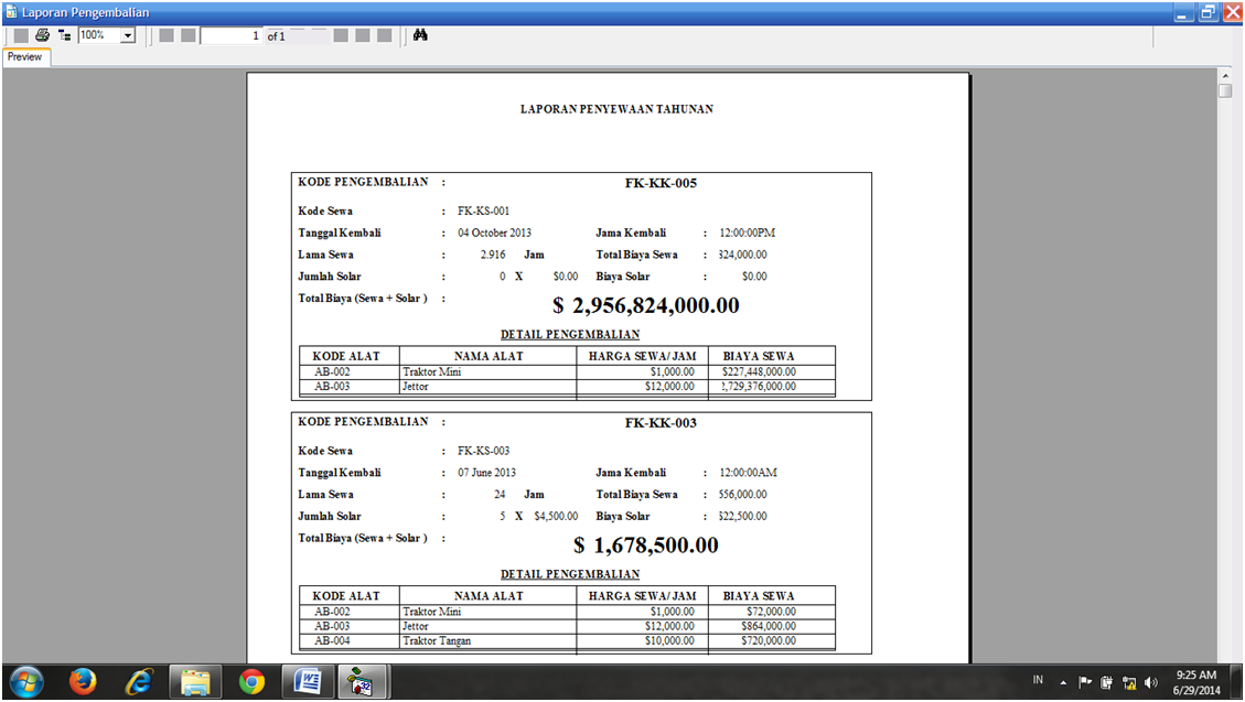 Source Code Program Rental Alat Berat  Contoh Program 