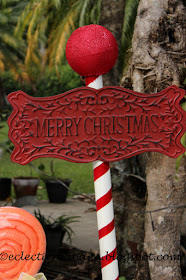 Eclectic Red Barn: Christmas sign attached to PVC pole