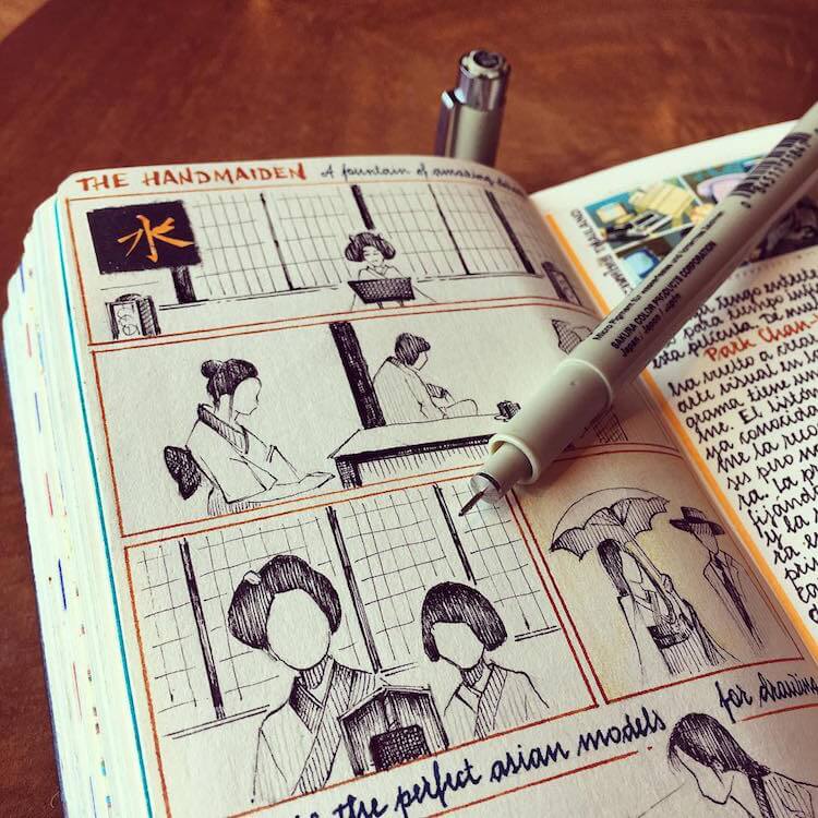 The Beautifully Detailed Pages Of A Well-Traveled Artist's Pocket-Sized Notebooks