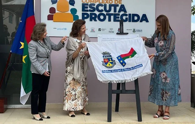 King Carl Gustaf, Queen Silvia and Princess Madeleine visited Childhood Brasil in Bahia with World Childhood Foundation