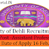 University of Delhi Recruitment 2017 – 378 Assistant Professor Officer