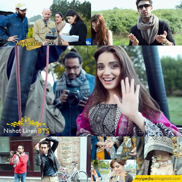 Armeena Rana Khan & Ali Rehman BTS Nishat Linen Winter Collection 2015 (Video)