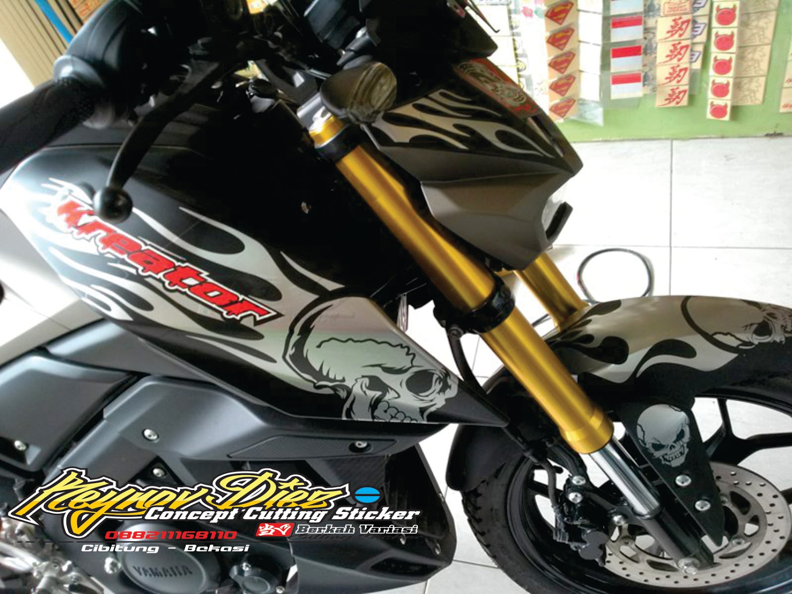 Concept Honda Jazz Yamaha Xabre 150 Full Cutting Sticker