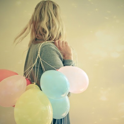 girl with balloons