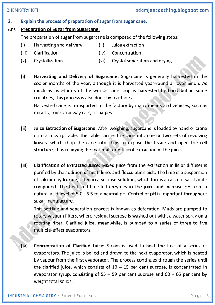 industrial-chemistry-solved-exercise-chemistry-10th