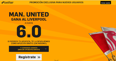 betfair Manchester Utd gana Liverpool super cuota 6 Premier League 12 septiembre