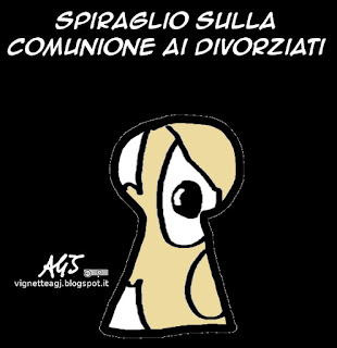 Sinodo, divorziati, comunione, satira vignetta