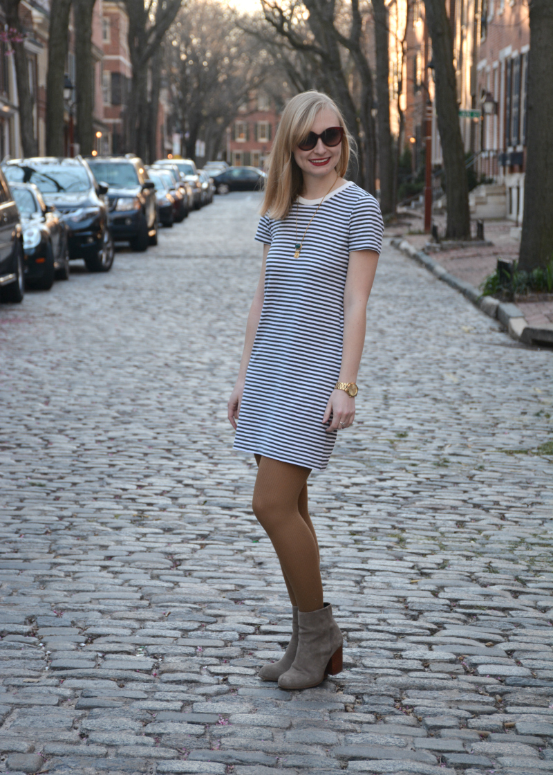 Striped Tee Dress | Organized Mess