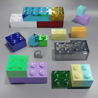 3D Plastic Lego Brick Rendering 2