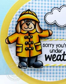 Sunny Studio: Rain or Shine Puppy Dog Get Well Card by Francine Vuillème.