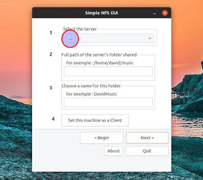 Simple NFS GUI client setup