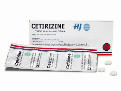 CETIRIZINE OBAT APA  DOSIS - EFEK SAMPING - INDIKASI