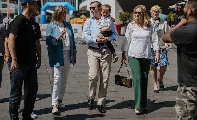 Princess Stephanie wore green Hampshire ponte trousers by Boden. Hereditary Grand Duchess Stephanie