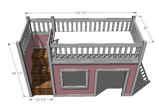 diy loft bed and playhouse