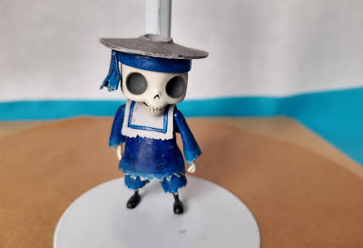 Mini boneco articulado na cabeça do menino esqueleto - skeleton boy do desenho Noiva Cadáver do Tim Burton  6,5cm de altura R$ 25,00