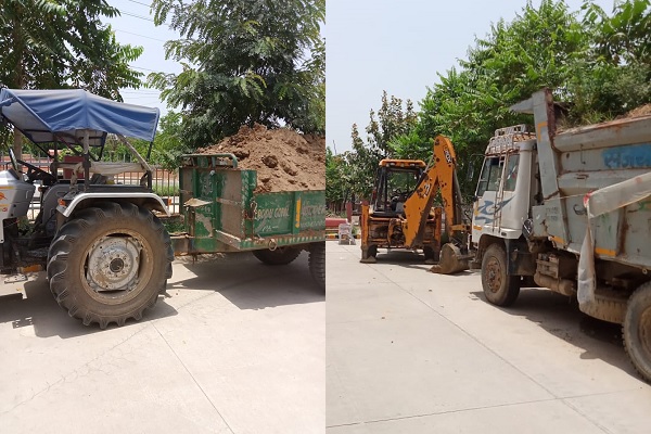 faridabad-news-illegal-mining-jcb-tractor-seized