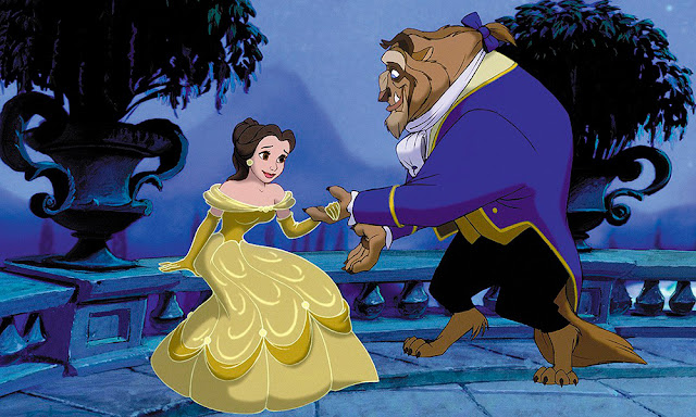 Fotograma de la película de Disney de animación La bella y la bestia