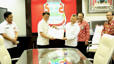 Walikota Manado Teken MOU dengan BPKP dan Bank SulutGo