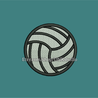 Volleyball Applique Embroidery Design