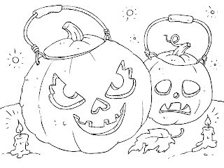 Halloween Pumpkins for Coloring, part 1
