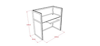 E katalog furniture meja partisi kantor 1 orang 1 kabinet