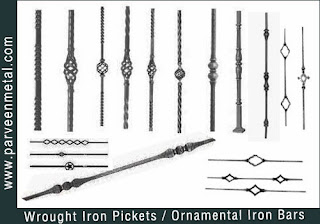 Ornamental iron pickets and wrough iron pickets hardware for gates parts and fences manufacturers exporters in  india, usa, uk, America, UAE Dubai, australia, italy