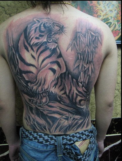 Labels: Japanese Tiger Tattoo Art - Back Tattoos