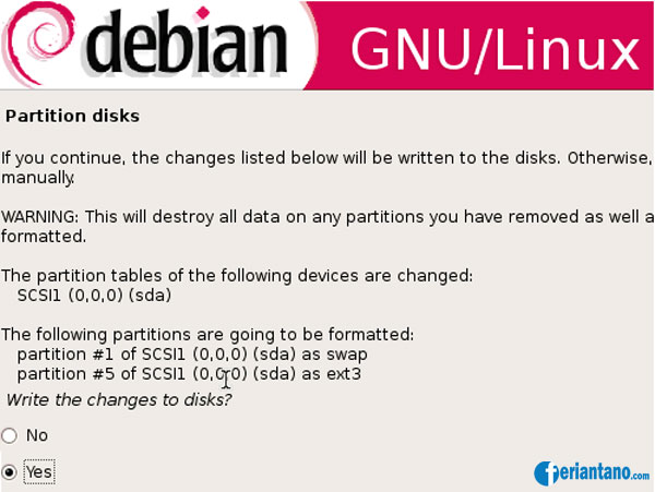 Cara Install Debian 5 Lenny Berbasis GUI Lengkap Dengan Gambar - Feriantano.com