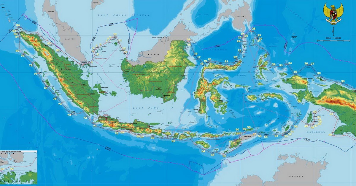 PETA NASIONAL INDONESIA  INDONESIAN MAP Membongkar