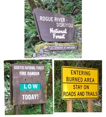 Signs for National Forest