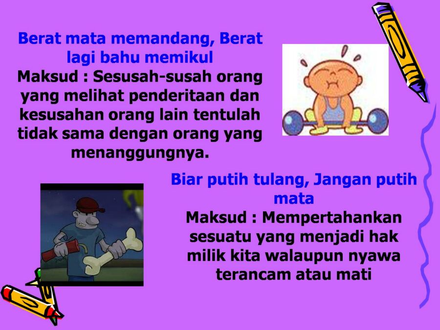 Contoh Bergambar  Memahami Makna Peribahasa