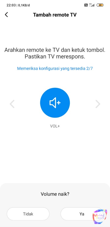 Konfigurasi tv dengan mi remote