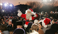 Santa Claus arrives Thursday evening, Dec. 7, 2006, for the 2006 Christmas Pageant of Peace and lighting of the National Christmas Tree on the Ellipse in Washington, D.C. White House photo by Kimberlee Hewitt.