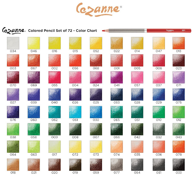 Cezanne color chart 72 colors