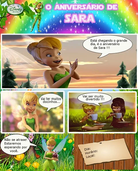 Tinker Bell, Free Printable Invitations, Labels or Cards.