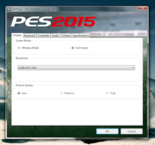 Setting Pes 2015