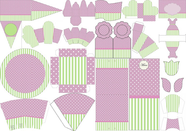 Mint and Purple: Free Printable Kit.