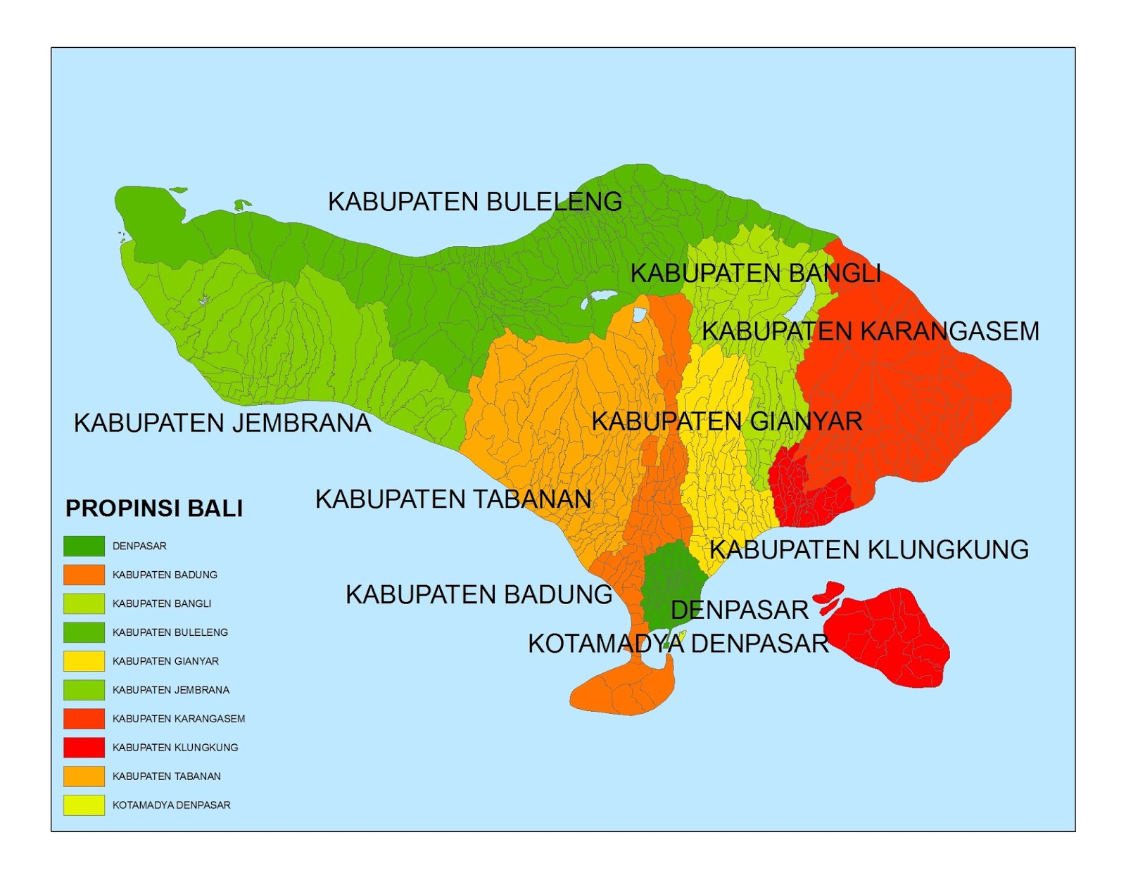 DATA GIS Peta dasar Propinsi Bali 