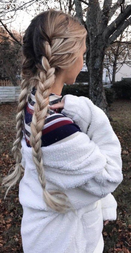gorgeous braid hairstyle idea for this fall