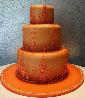 Orange Wedding Cakes 