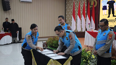Polda Banten Gelar Penandatanganan Pakta Integritas dan Pengambilan Sumpah Dalam Seleksi Penerimaan Polri T.A 2024
