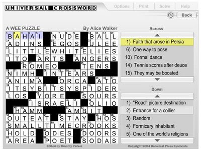 Online Crossword Puzzles on Best Place For Free Online Crossword Puzzles   Straight Dope