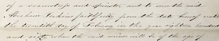 Detail from Martha Eastman Deed of Indenture