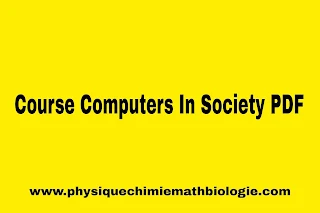 Course Computers In Society PDF
